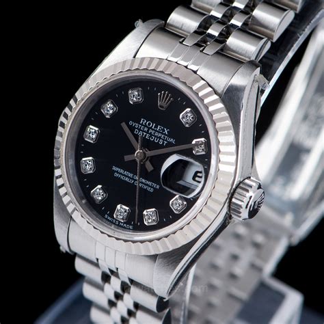 ladies rolex oyster perpetual diamond bezel|rolex datejust 36mm white dial.